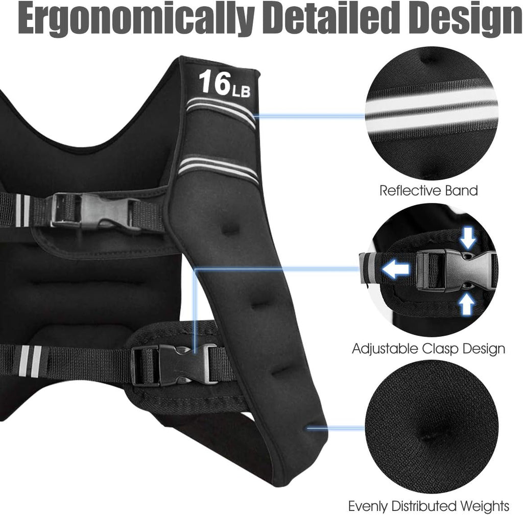 Weighted Vest for Women Men Kids, 16Lb/20Lb/30Lb Body Weight Vests